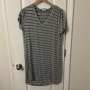 Charming Charlie large striped t-shirt dress
